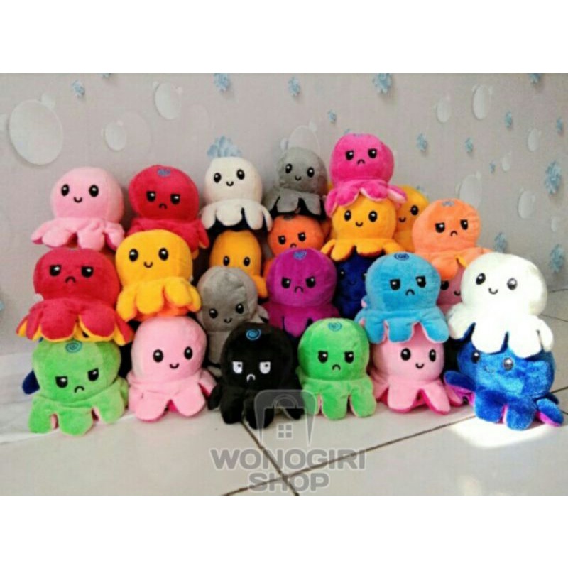 Boneka Gurita Flip Size S Bolak balik Ukuran 15cm