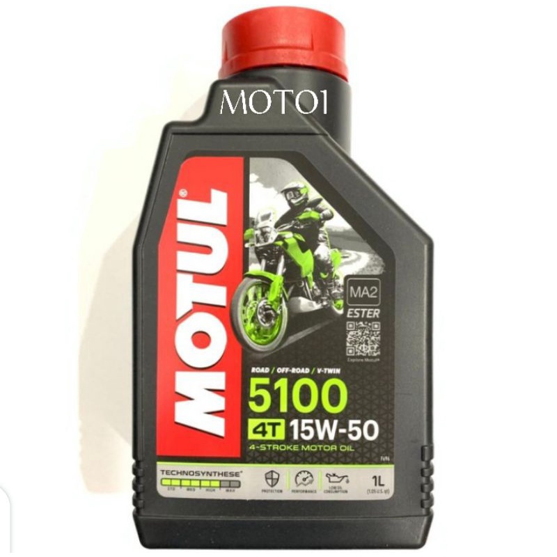 (Free Stiker) OLI MOTUL 5100 - 15W50 1L - TECHNOSYNTHESE ESTER