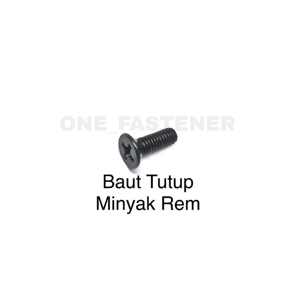 100 pcs Baut Tutup Minyak master Rem JF Verseng M4x12 4mm 4x12 4mili