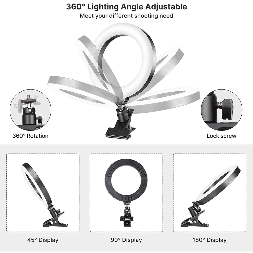 AKN88 - RGB Desk LED Ring Light 4.5-inch- Professional Live Stream