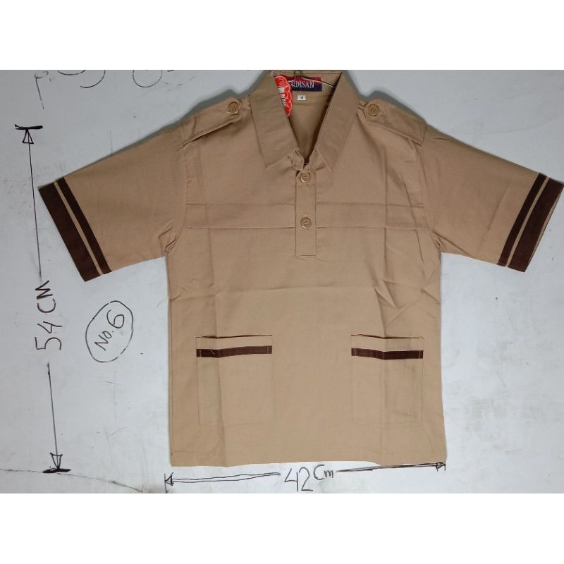 baju seragam sekolah SD negeri lengan pendek no.6