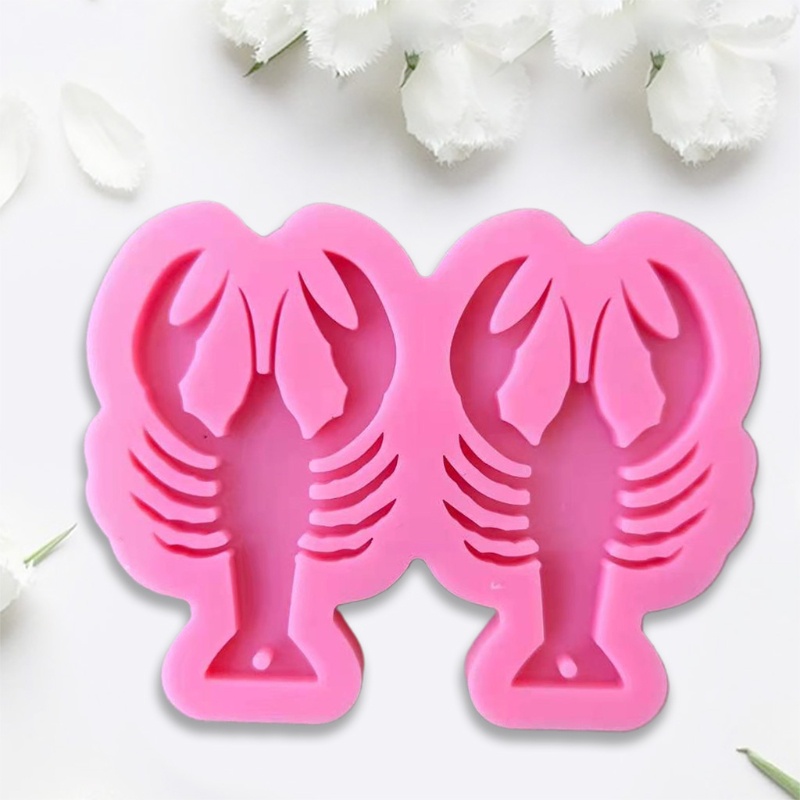 SIY  Lobster Keychain Earrings Epoxy Resin Mold DIY Jewelry Pendant Silicone Mould