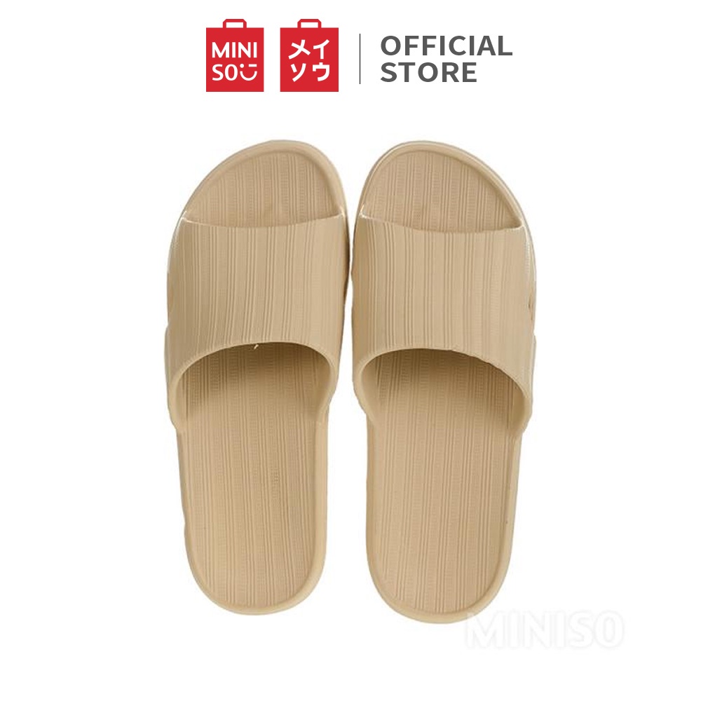 MINISO official flip flop Sandal kamar mandi wanita berbahan empuk kotak-kotak-N card,43-44