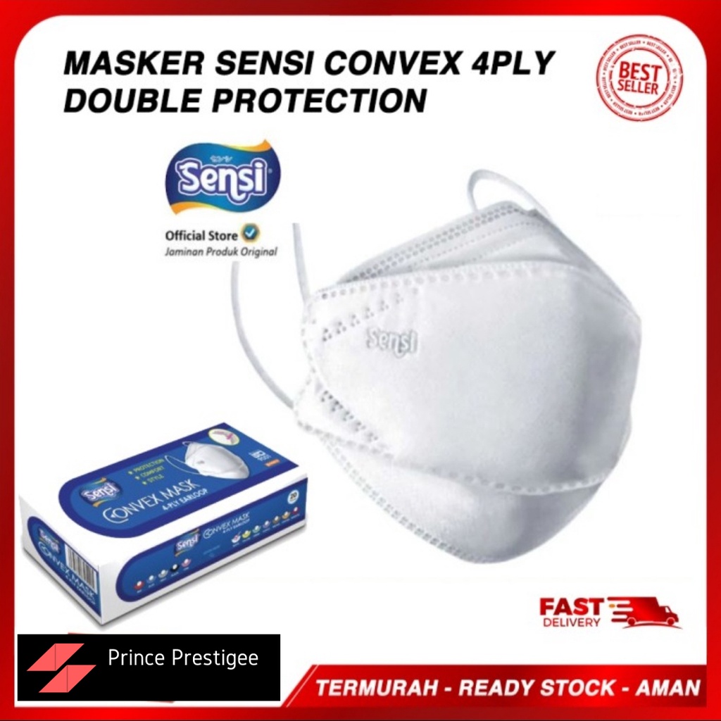 Masker Medis Sensi CONVEX Surgical Mask Anti Virus like evo plushmed
