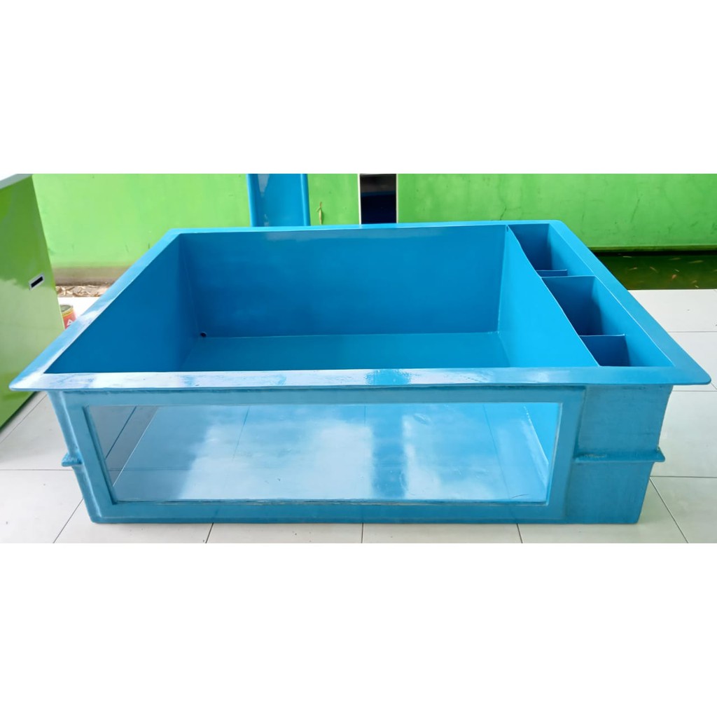 Bak Fiber Kombinasi Filter Samping dan Kaca 10mm UK.180 x 120 x 60 cm