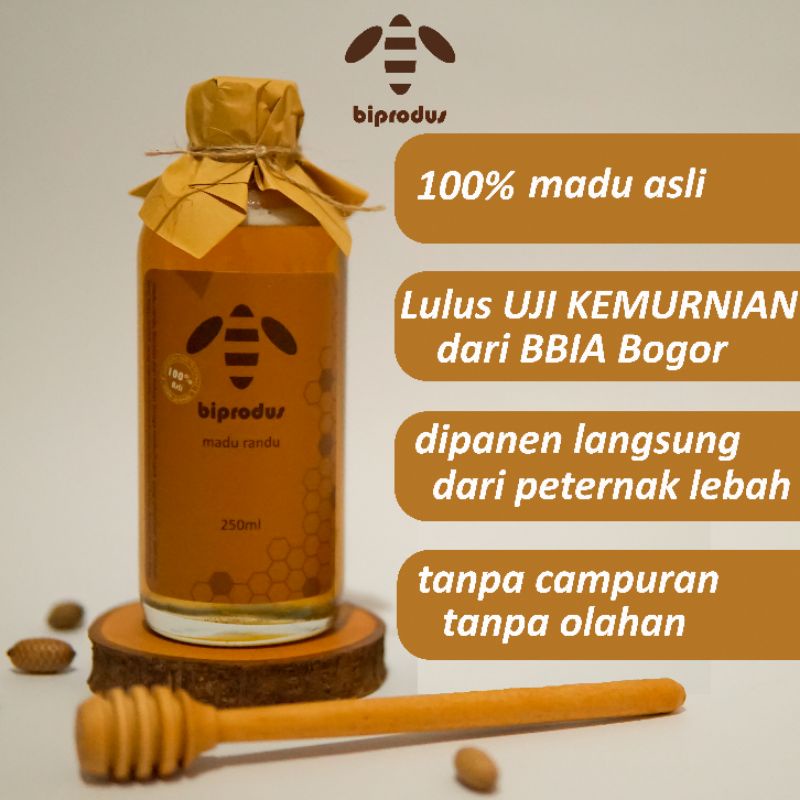 

MADU MURNI MADU ASLI 100% NEKTAR RANDU | GRADE A | BIPRODUS 200ml (280gr)