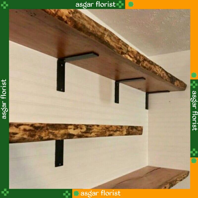 Besi Ambalan Rak Dinding Murah - Besi Siku Rak Dinding Lubang 20 cm