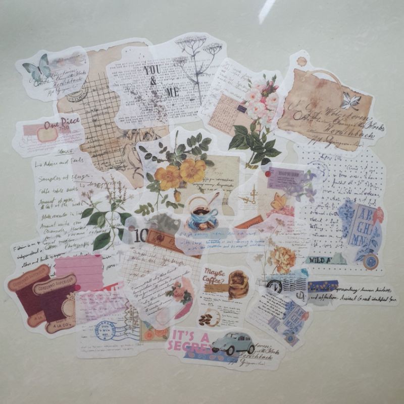 

mix vintage sticker for journaling