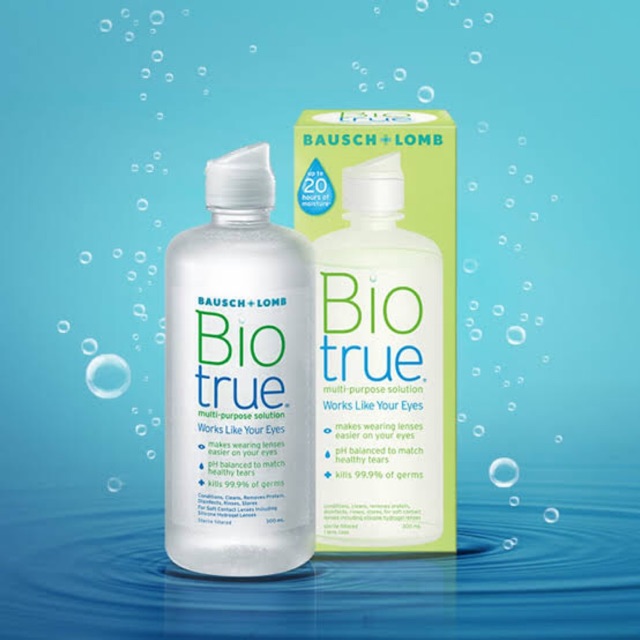 Bio True Cairan pembersih softlens premium 60ml &amp; 300ml