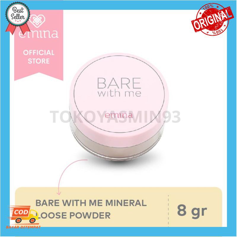 Emina Bare With Me Mineral Loose Powder 8 g Murah ori