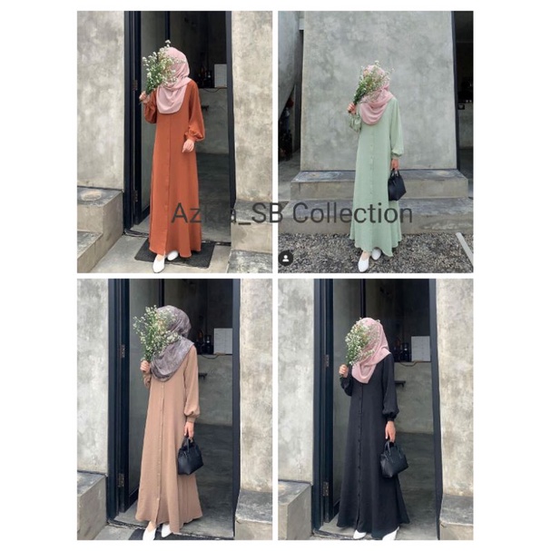 long dress Midi Rayon crinkle premium