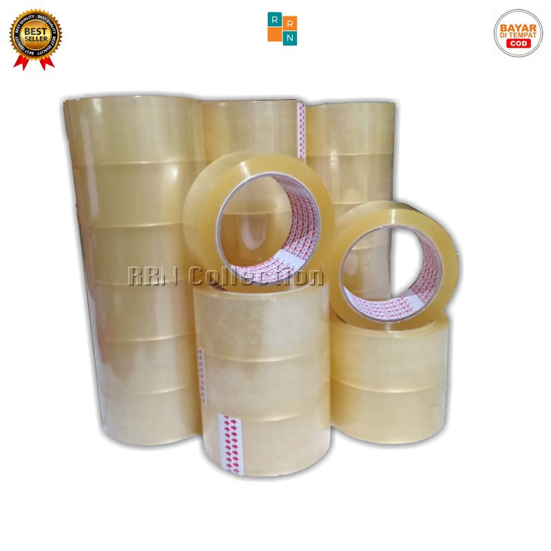 Lakban Bening 48mm x 100Yard /Lakban packing/solasi bening/isolasi bening besar/isolasi bening olshop