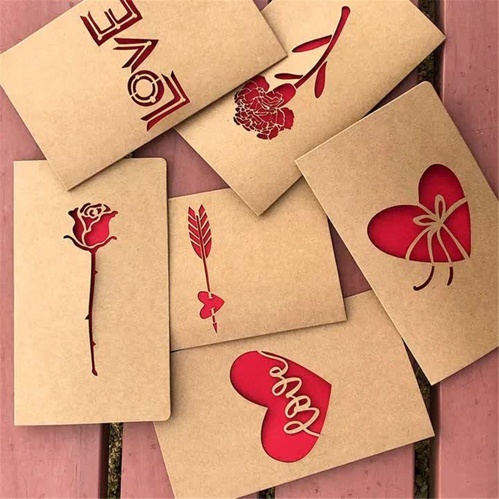 R-flower Kartu Undangan Gift Wedding Kraft Paper Ulang Tahun Valentines Day