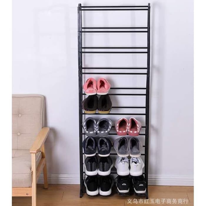 Amazing Shoe Rack Rak Sepatu 10 Susun Rak Sepatu 10 Tingkat Htp076 Shopee Indonesia