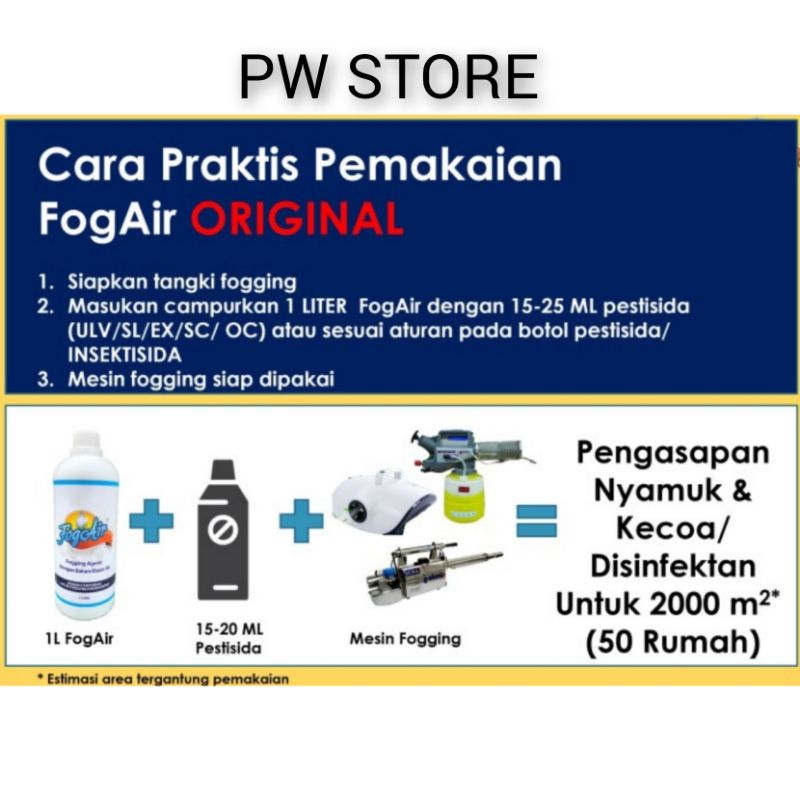 Fogair/Fog Air Water Based Campuran Untuk Fogging Hama 1 Liter