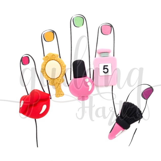 Cincin Anak Gilrs Things Set isi 5 Ring Motif Alat Make Up GH 206102