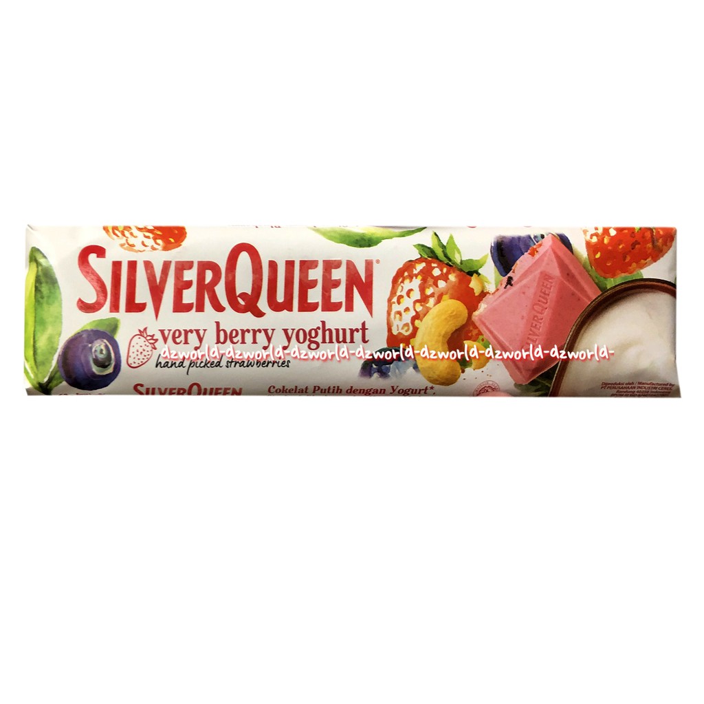 Silverqueen Very Berry Yoghurt 30gr Green Tea Coklat Silver Queen Hijau Strawberry