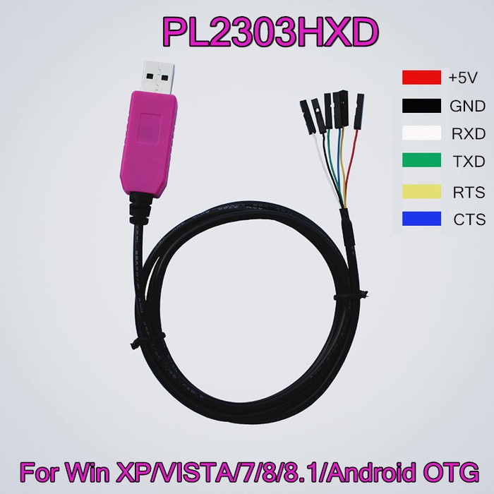 USB SERIAL TTL CABLE KABEL 6 PIN PL2303 PL2303HXD FOR ARDUINO, RPI