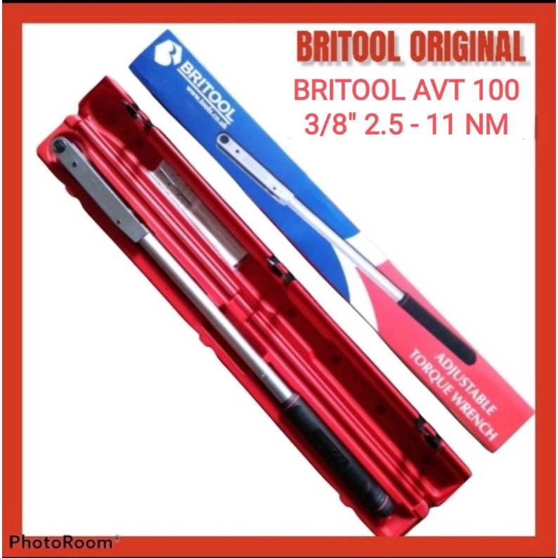 BRITOOL AVT 100 KUNCI MOMENT / BRITOOL Kunci Torsi Drive 3/8" AVT100A AVT100 2.5NM - 11NM
