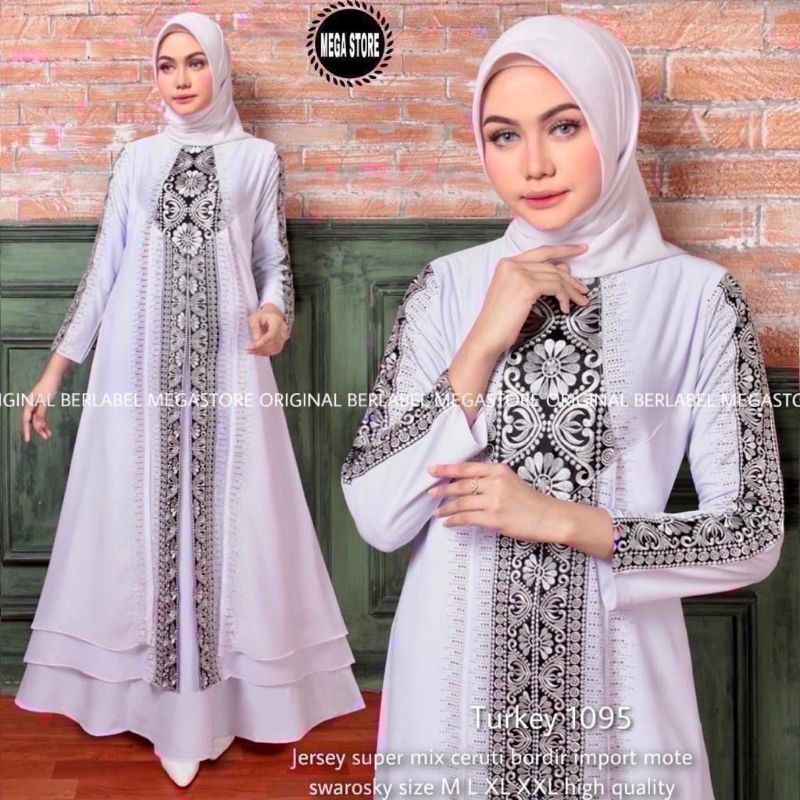ABAYA TURKEY 1095 ori Mega Store (SAM OLSHOP)