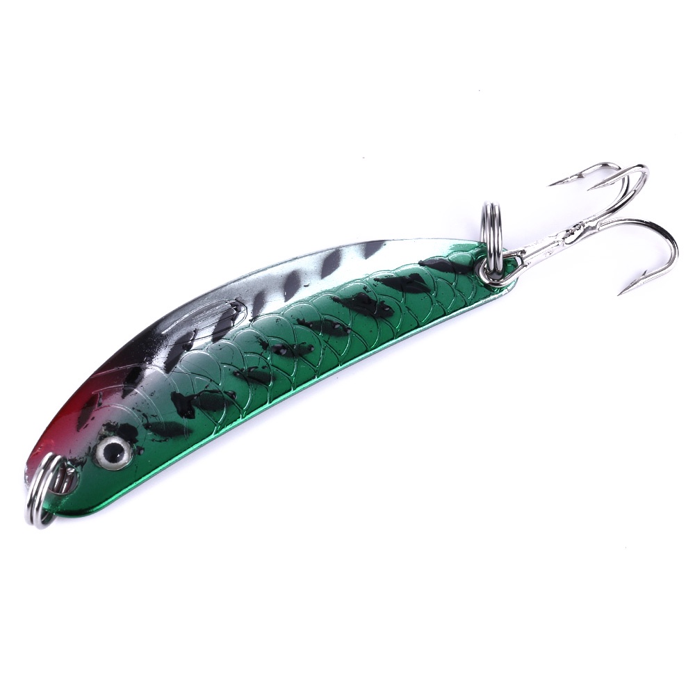 HENGJIA 30PCS/Pack Spoon Baits Spinner Fishing Lure 2g-12g Fishing wobbler Metal Lures Spinnerbait Artificial free with box