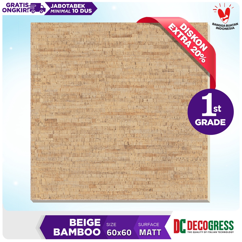 Decogress Granite tile 60x60 Beige Bamboo