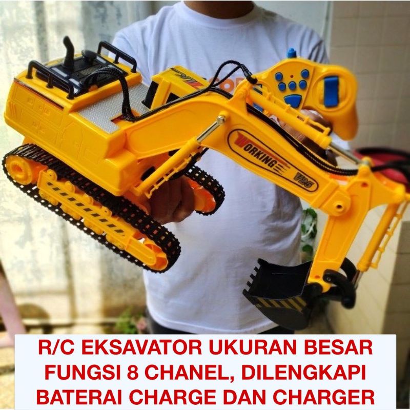 Rc Excavator Digger 6811L Charging Rc Alat Berat Rc Beko Rc Loader Rc Buldozer Rc Tractor Kobelco To