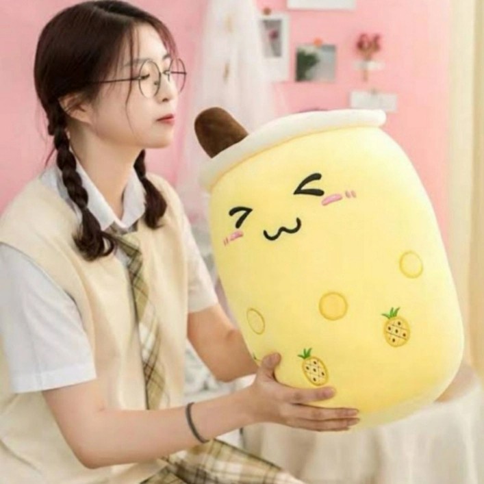 Boneka Boba Milk Tea Tinggi 30cm / Boba Bubble / Bantal Minuman