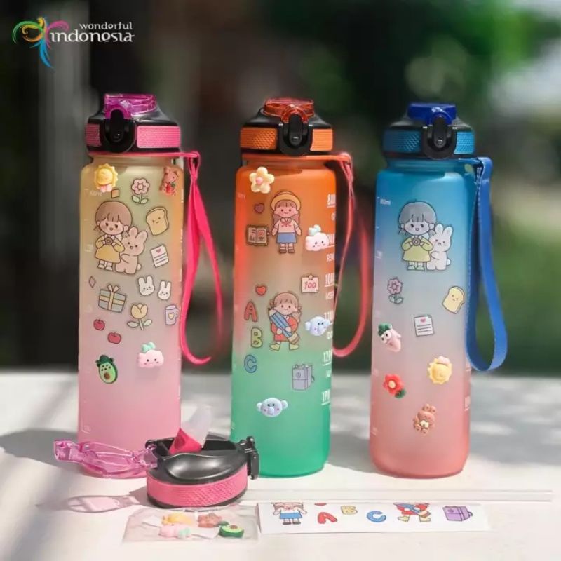 [DGB] BOTOL MINUM MOTIVASI VIRAL TRITAN 1L 1 LITER 1LITER FREE STICKER STIKER