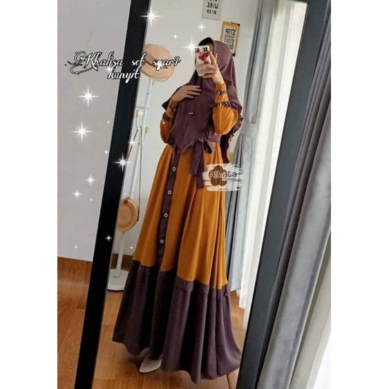khalisa set hijab/khalisa syari/ gamis athata