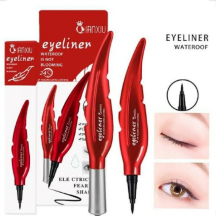 [ECER] EYELINER DAUN MERAH QIANXIU LONGLAST WATERPROOF