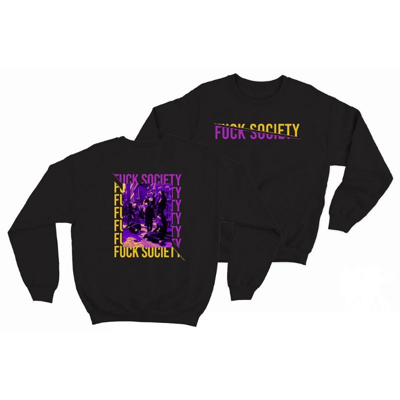 Jaket sweater crewneck pria wanita (Fuck society)