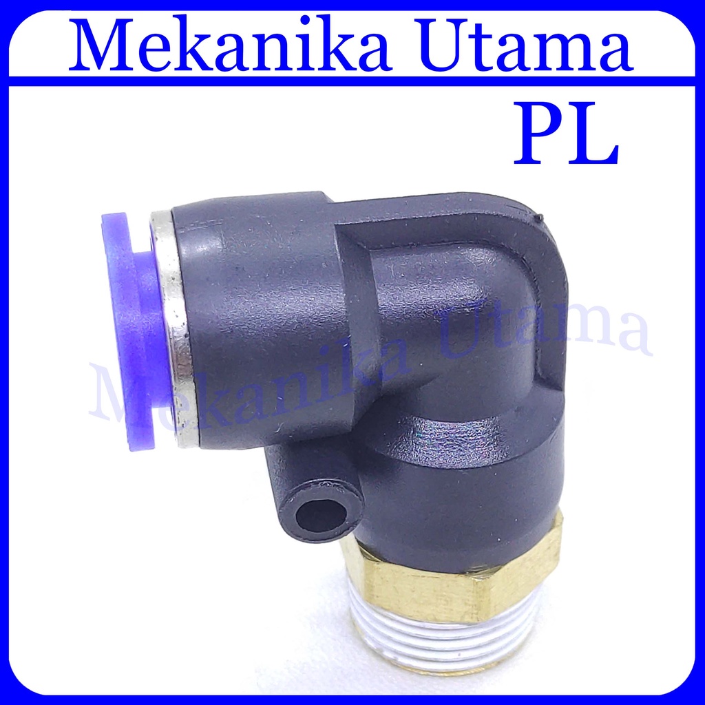 PL16-04, PL14-04 Elbow Connector Push in Pneumatic Fitting, Nepel angin/pneumatik L