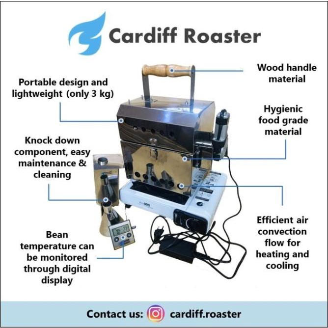 Ready Mesin Sangrai Kopi / Cardiff Roaster / Mesin Roasting Kopi