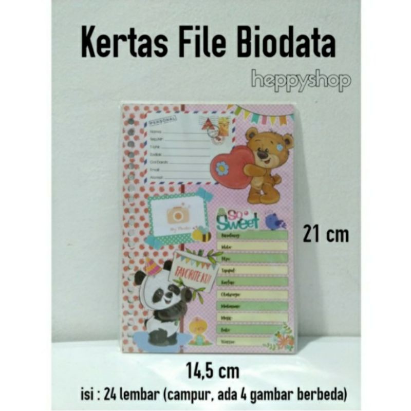 

Isi File Biodata, Kertas File Biodata, Kertas File Fancy, Isi Binder Loose Leaf Fancy