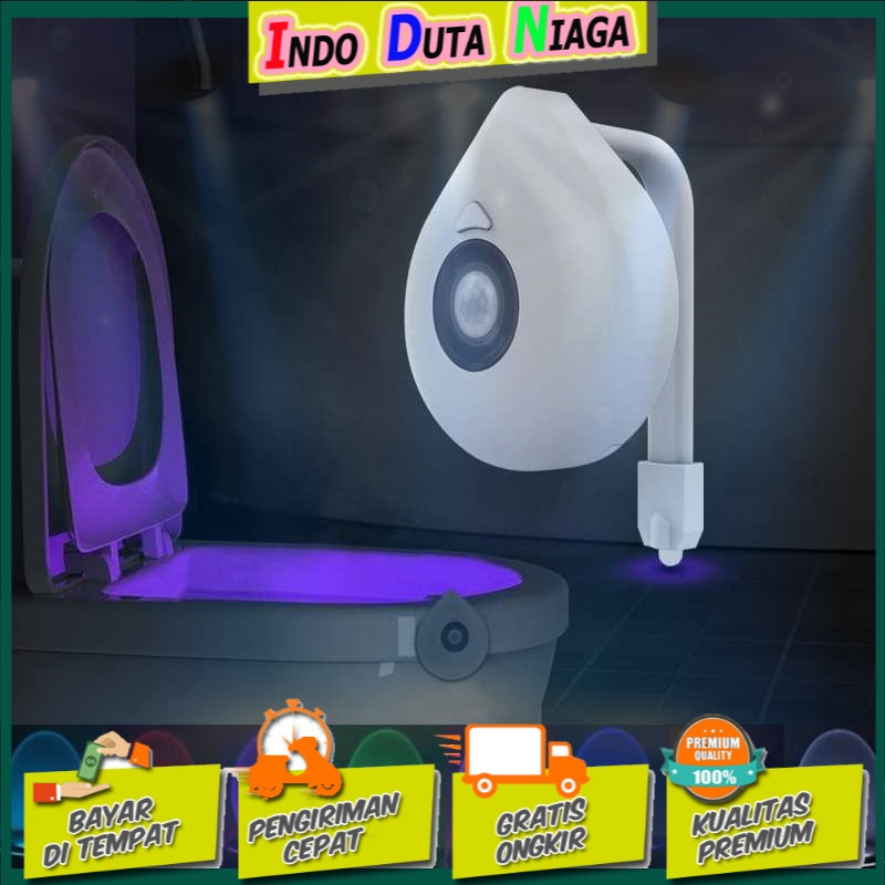 Goodland Lampu LED RGB Toilet Motion &amp; Light Sensor 8 Warna - GL8