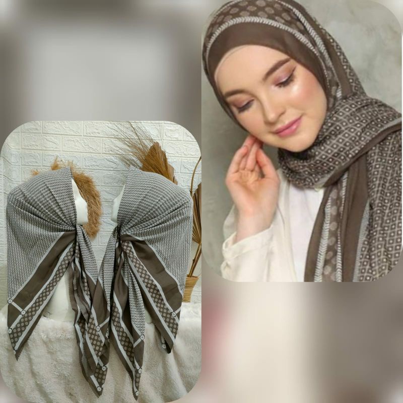 Hijab motif halwa / hijab segiempat