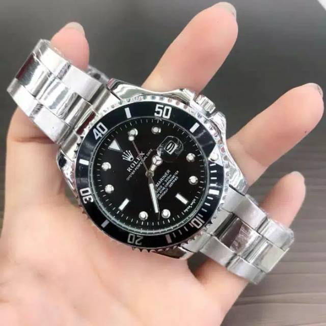 Jam Tangan Pria Rolex Rantai New Tanggal Aktif