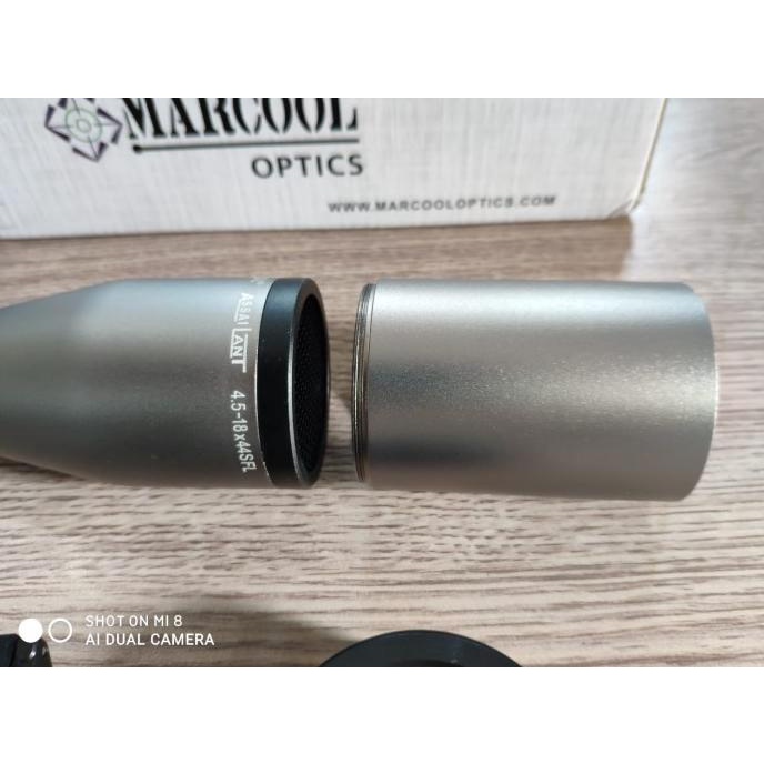 (Bisa Cod) Teleskop Marcool Asailant 4.5-18X44 Sf Warna Silver Terbaru