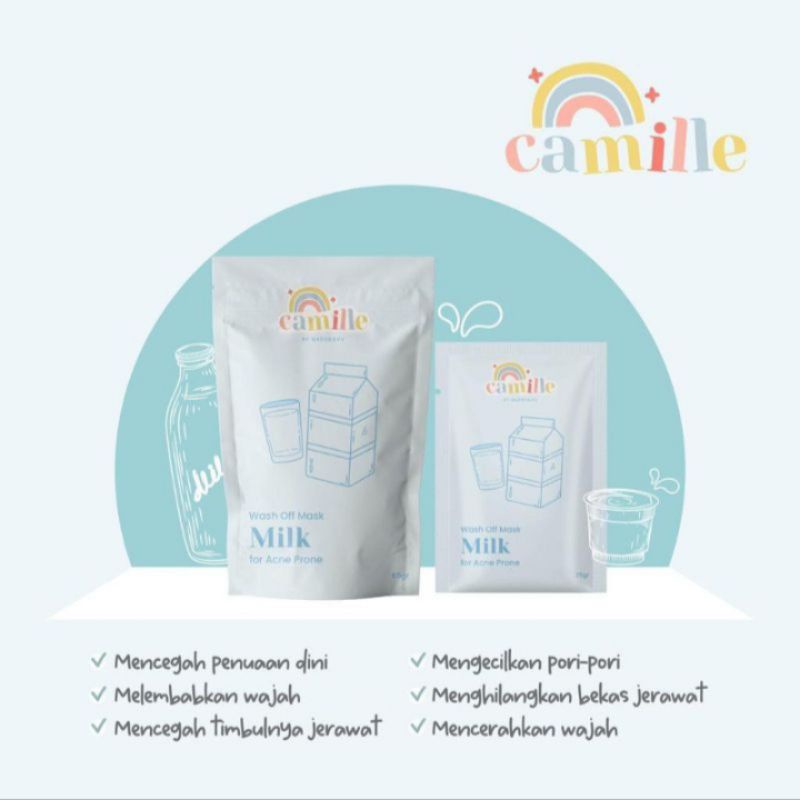 [LANGSUNG KIRIM] BISA PILIH BONUS☑️ CAMILLE BEAUTY BPOM 25gr camille beaute masker wajah-5