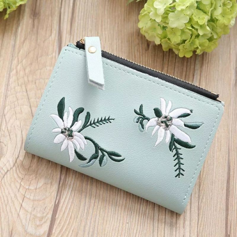 dem_sare / DS1045 - SAKURA FLORAL - Dompet Lipat Mini Wanita