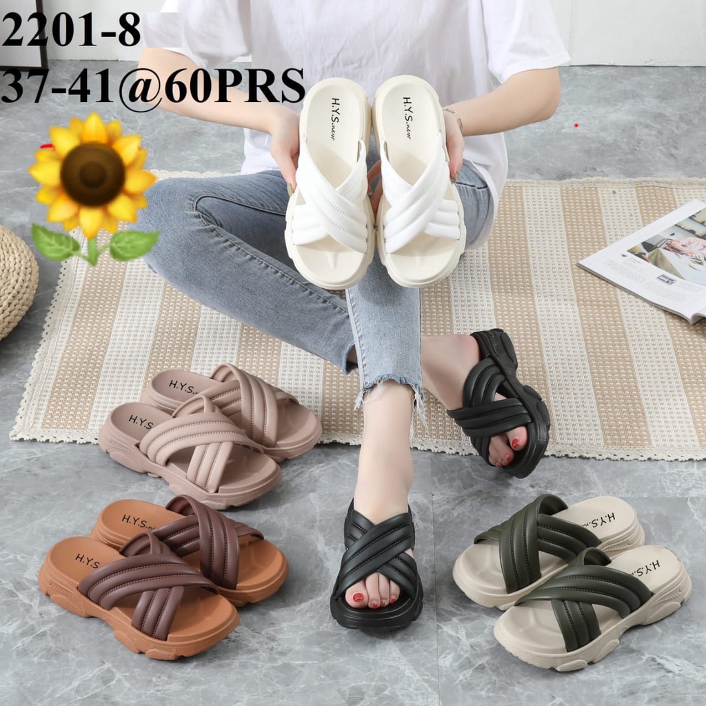 Sandal Karet Jelly Wedges Wanita import Model Terbaru Original Kekinian by AGUNG STYLE Balance 2201-8