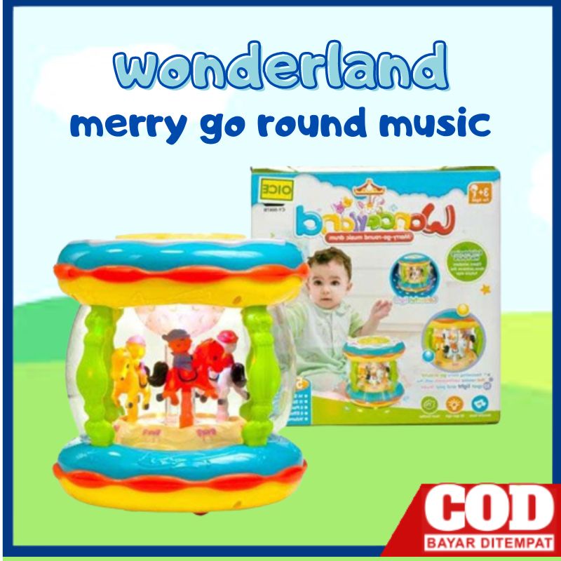 Mainan Musik Anak WONDERLAND MERRY GO ROUND MUSIC DRUM