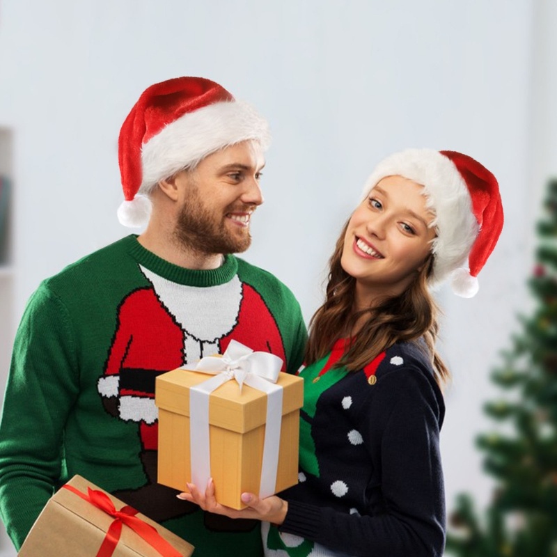 Ornamen Topi Santa Claus Warna Merah Untuk Pesta Natal