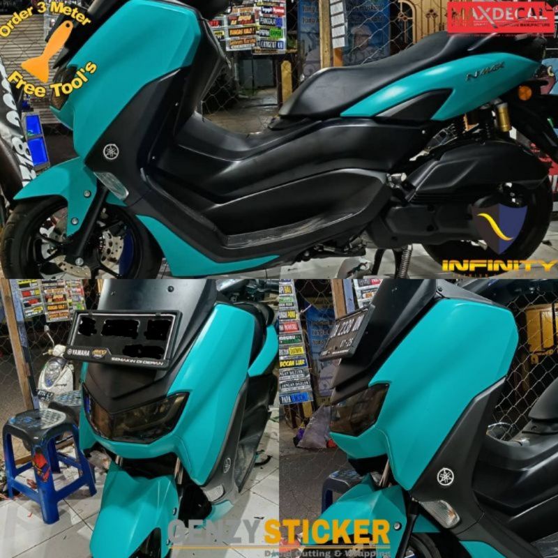 stiker skotlet hijau tosca doff sticker scotlite hijau toska dop