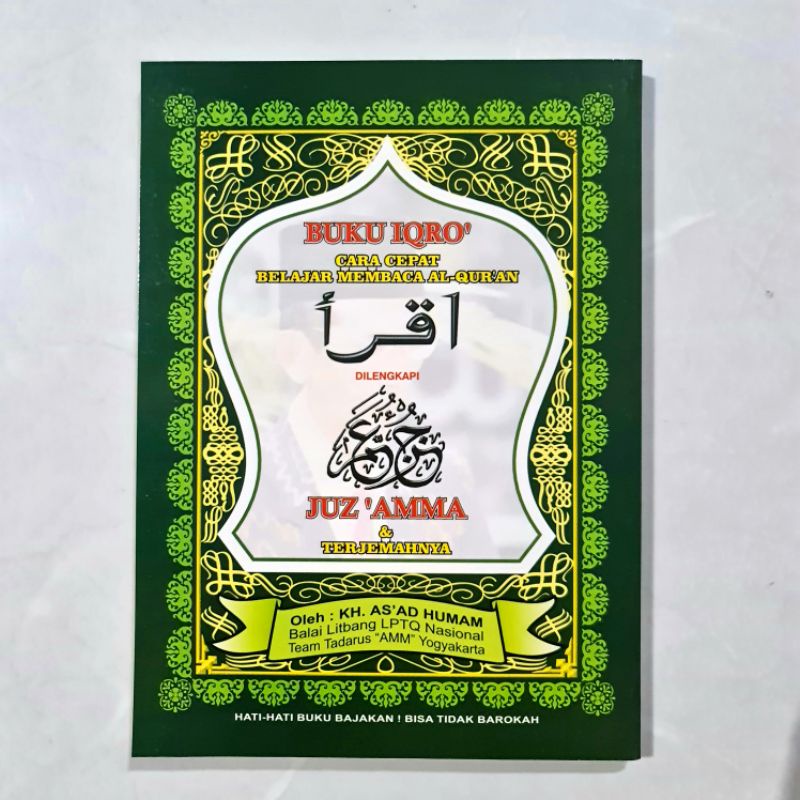 BUKU IQRO DAN JUZ AMMA BENDEL BESAR KERTAS CD ORIGINAL