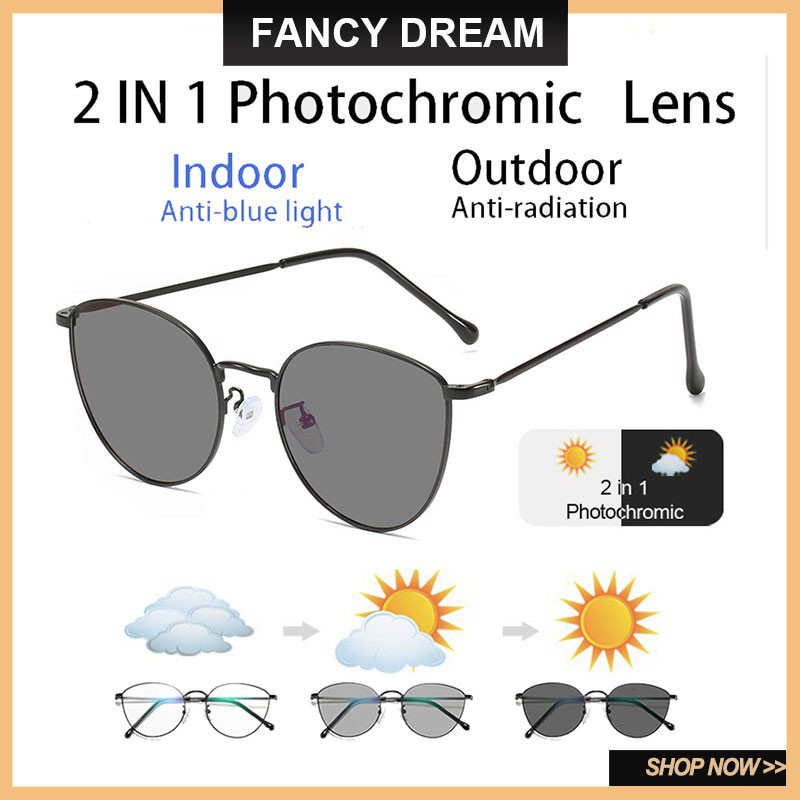 Kacamata Photochromic Anti Radiasi Blue Ray Untuk Pria Dan Wanita