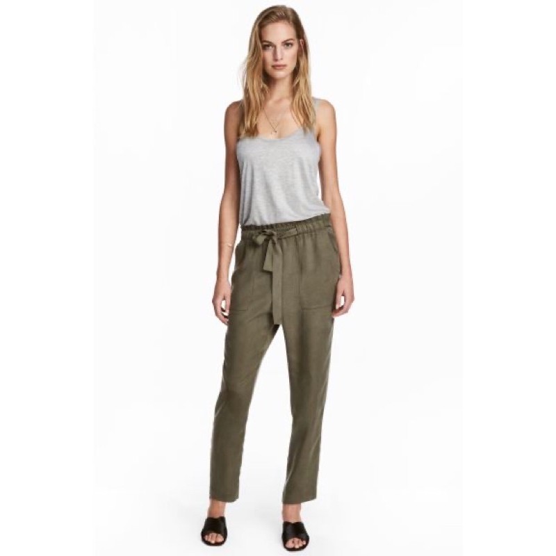 HM LYOCELL trousers (no belt) - celana panjang wanita sisa export