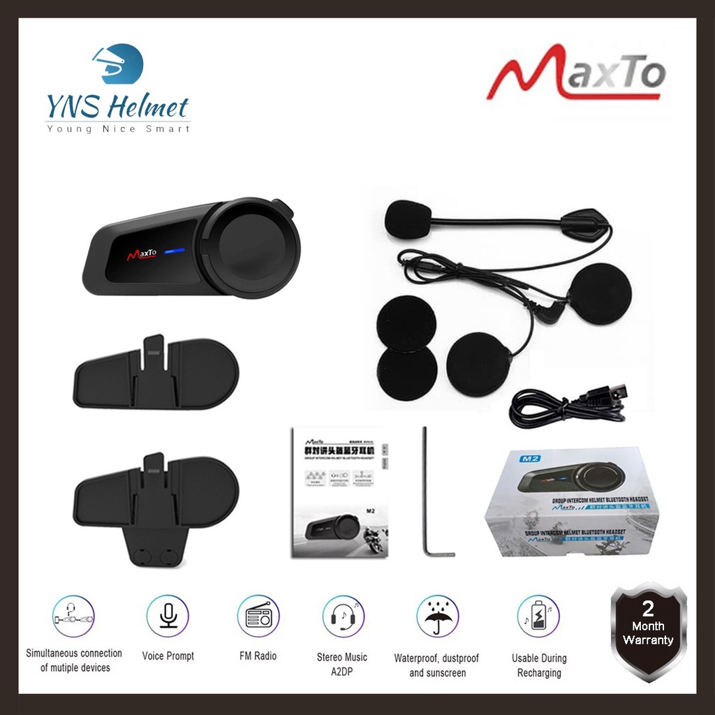 Intercom Bluetooth Helm Maxto M2-1