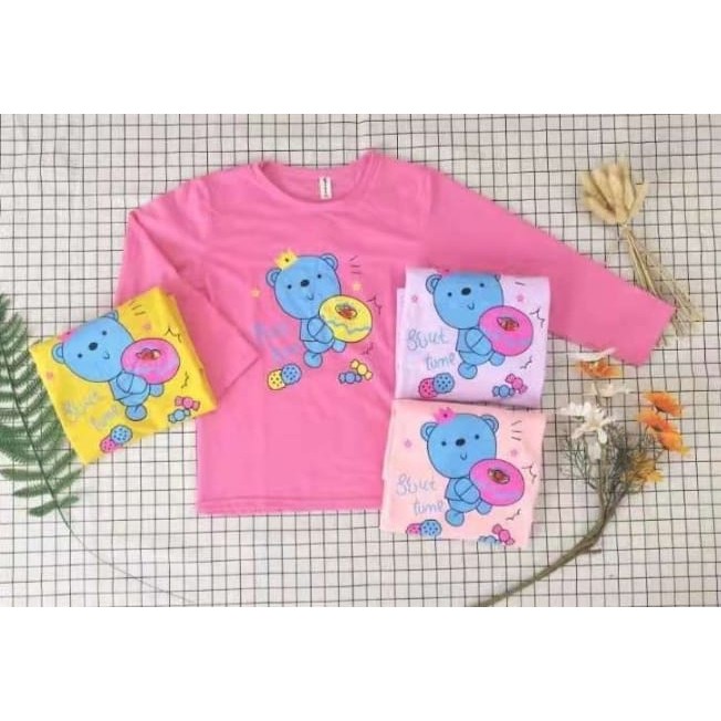 Baju Kaos Lengan Panjang Anak Perempuan Usia 1 - 5 Tahun Original Import | Kaos Panjang Anak Cewek